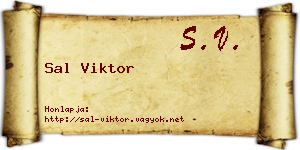 Sal Viktor névjegykártya